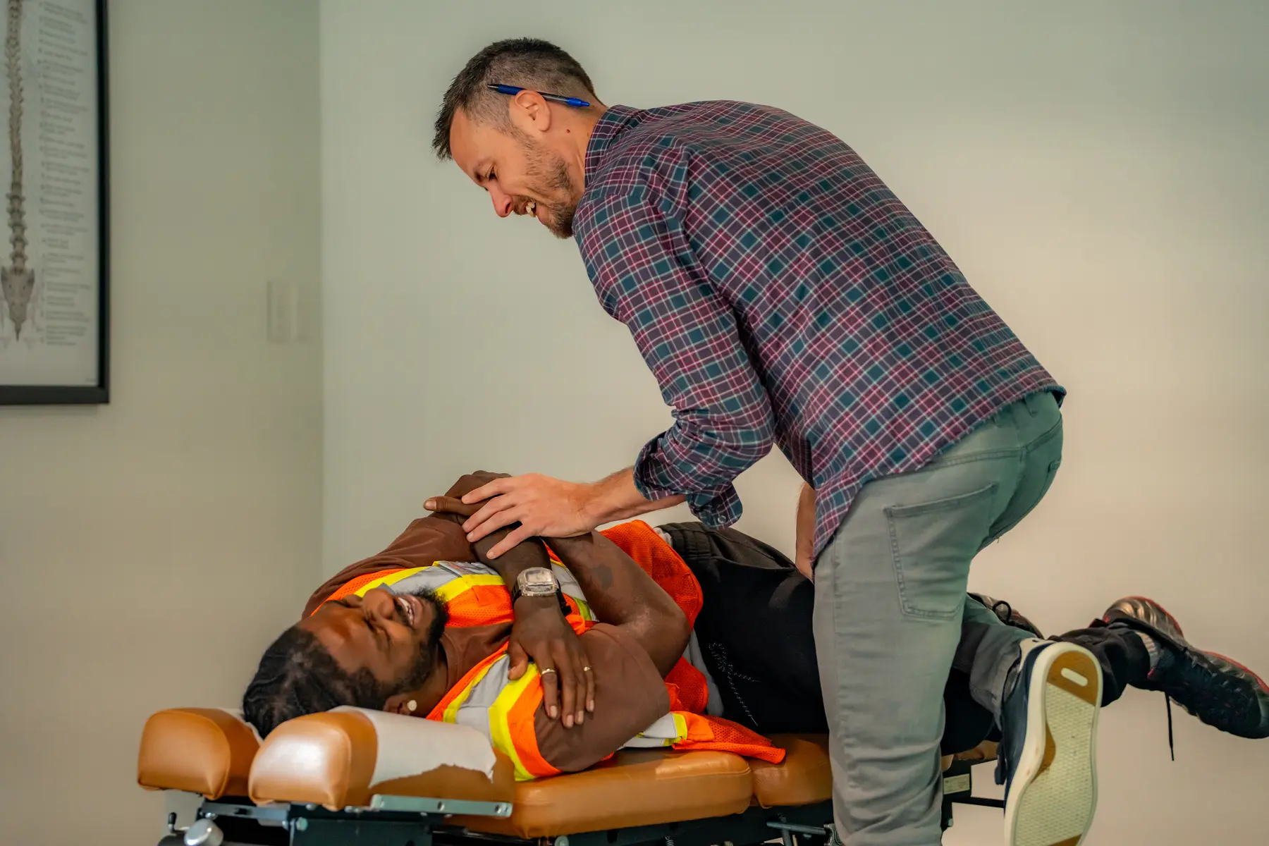 Hands-on chiropractic care for mid-back mobility
